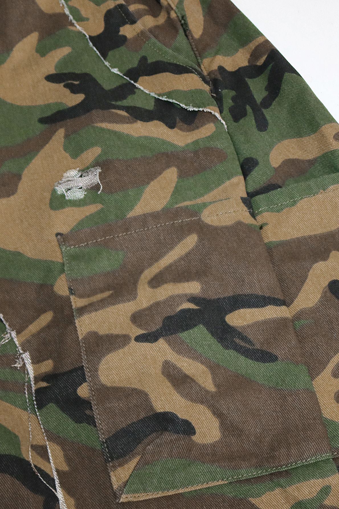Camo Print Elastic Waist Harem Pants
