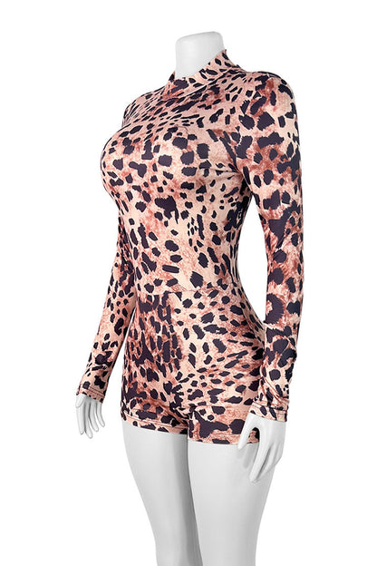 Leopard Gloved Romper
