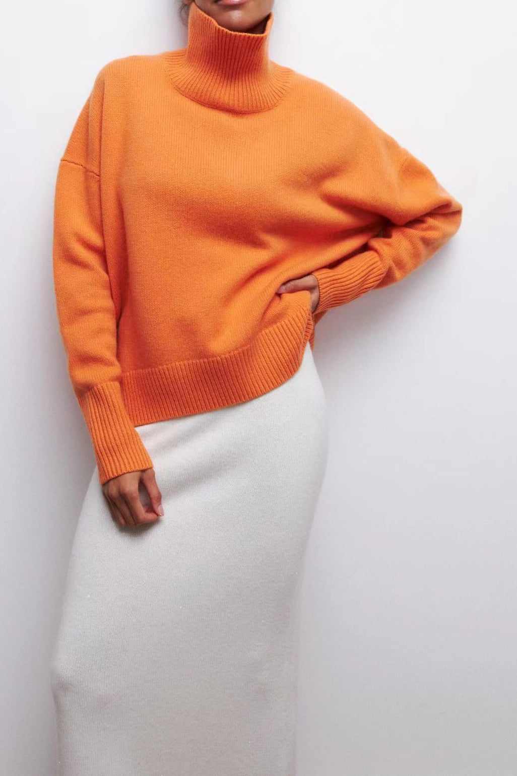 Oversized Knitted Turtleneck Sweater