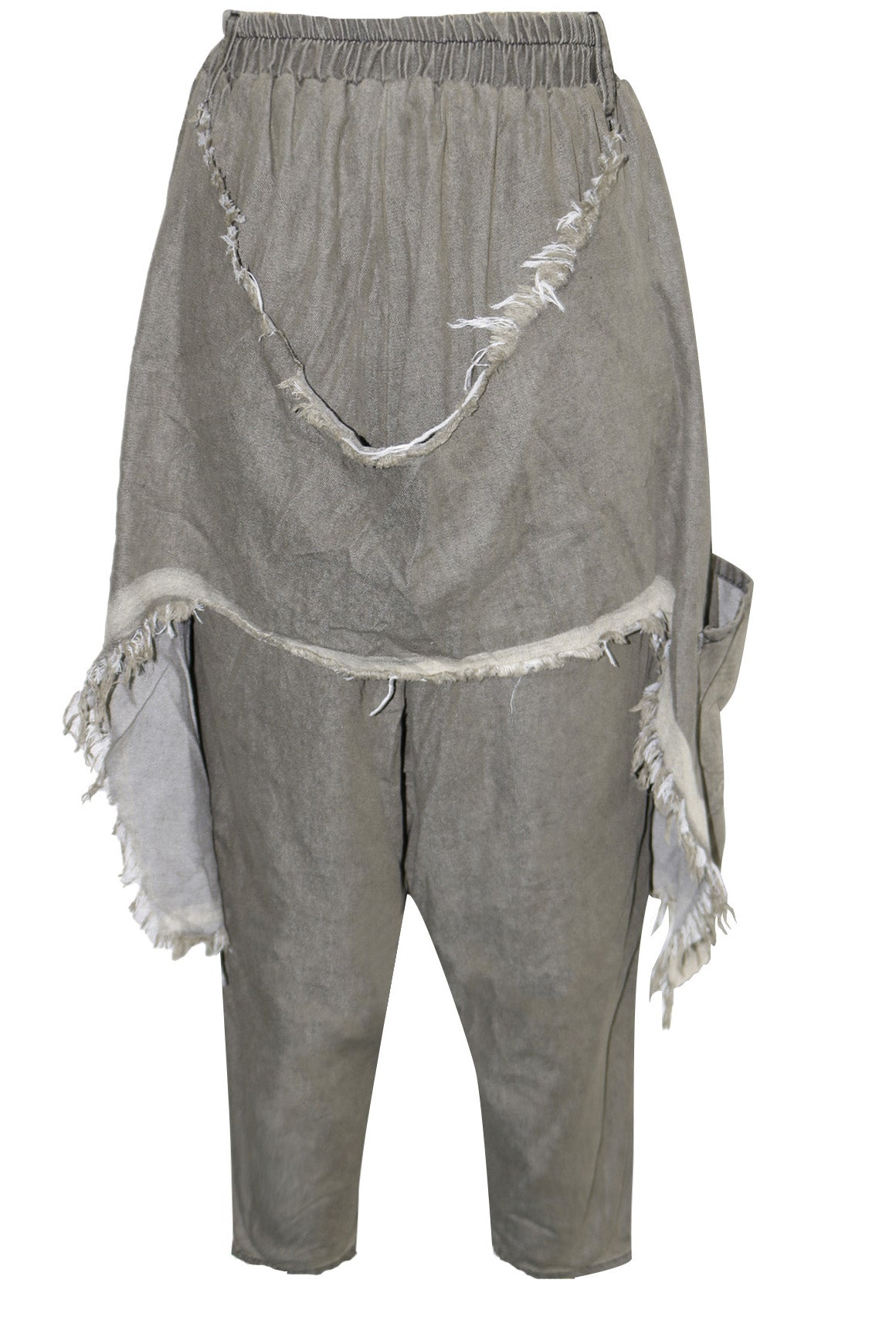 Vintage Ripped Harem Fit Denim Pants