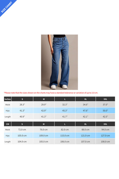 High Waist Loose Wide Leg Straight Jeans