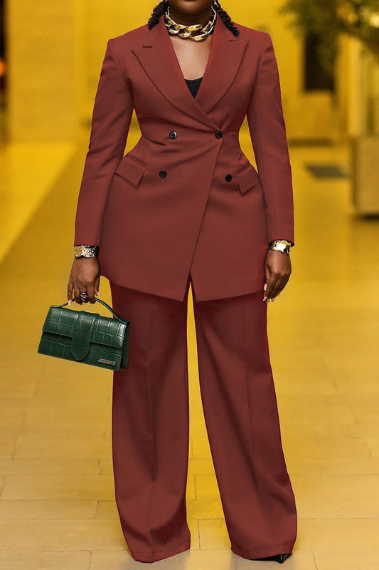 Blazer Lapel Collar & Pants Set