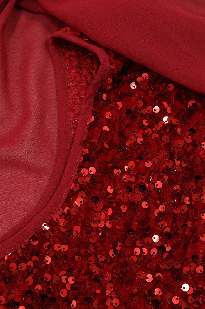 Sequin Evening Maxi Dress