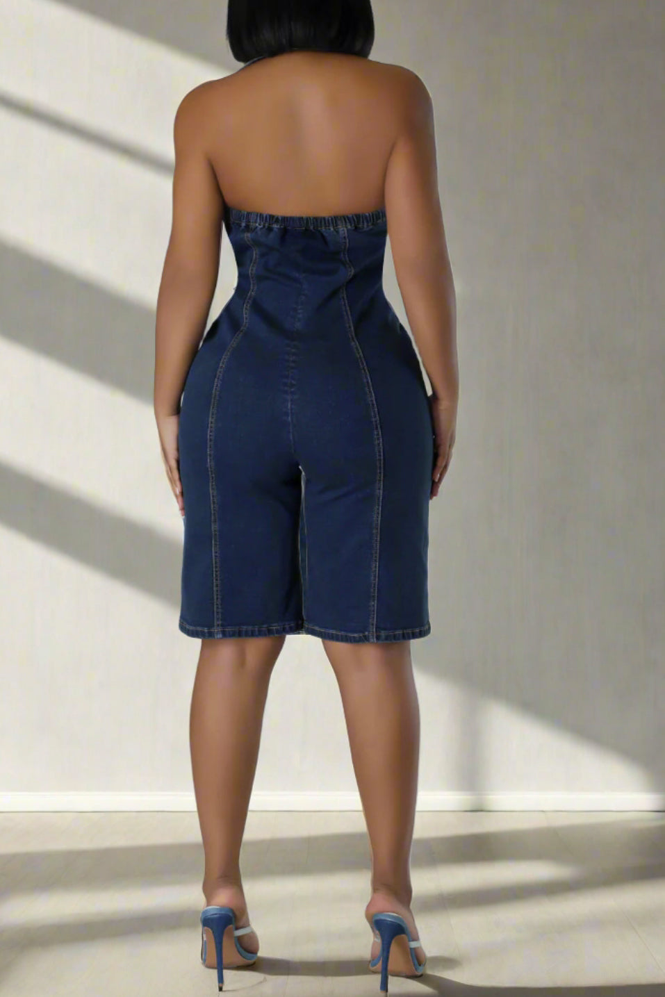 Sleeveless Denim Romper