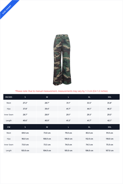 Rhinestone Camo Straight Leg Jeans