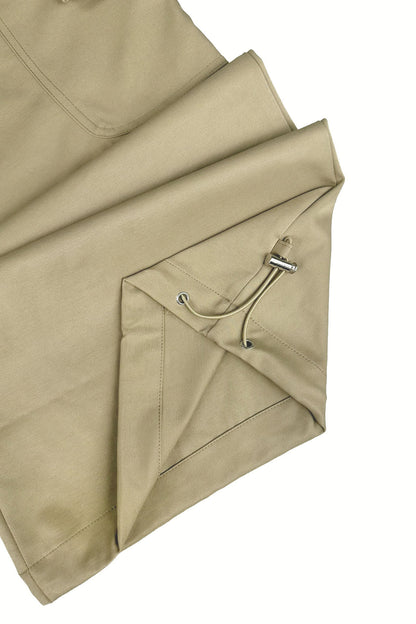 Wide-Leg Cargo Overalls with Buckle Straps