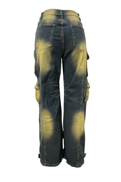 Vintage Loose Fit Multi-Pocket Cargo Jeans