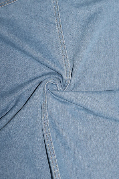 Slit Denim Skirt