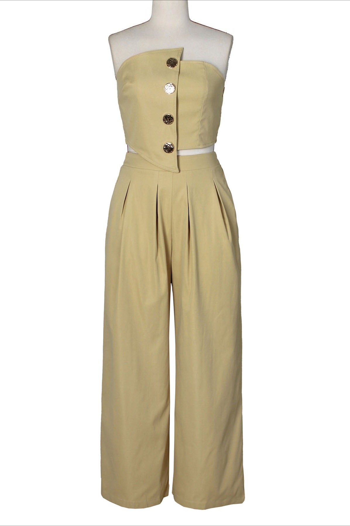 Asymmetrical Bandeau Pant Set