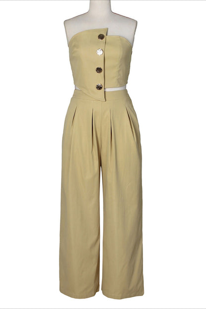 Asymmetrical Bandeau Pant Set