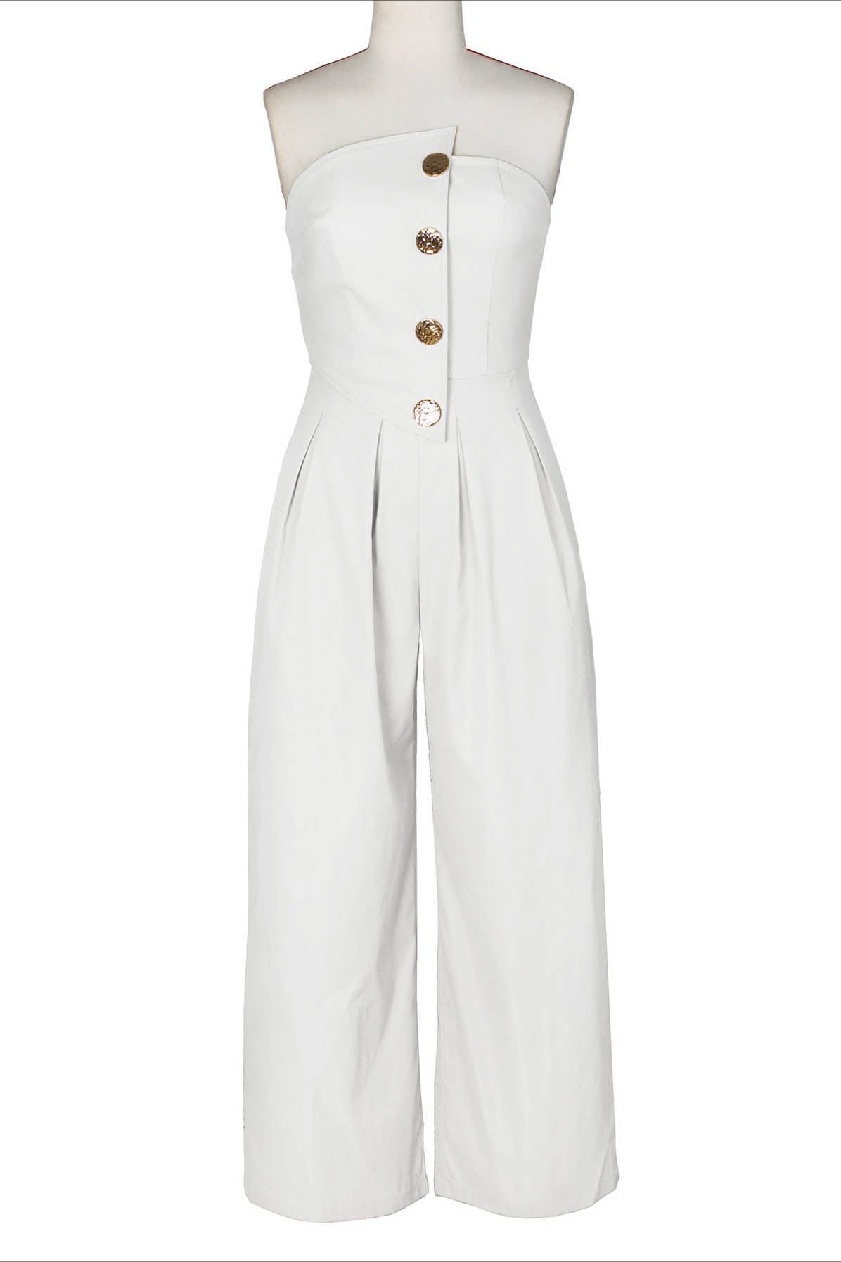 Strapless Wide-Leg Jumpsuit