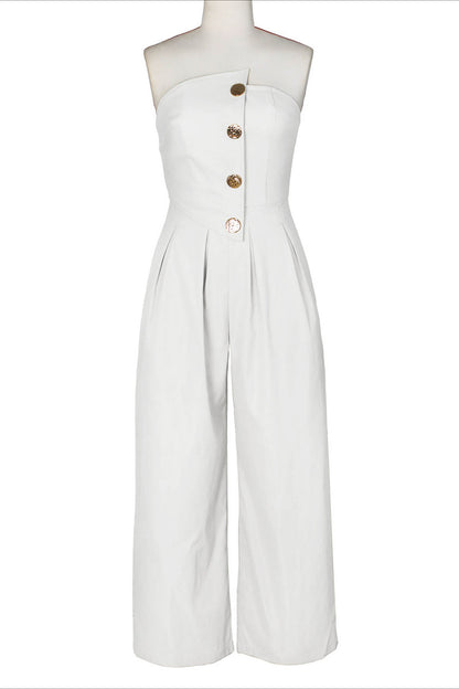 Strapless Wide-Leg Jumpsuit