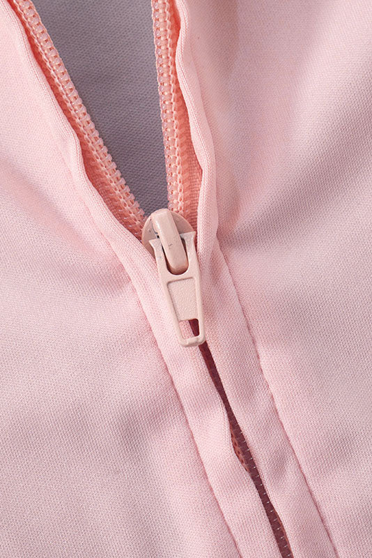Zip-up Long Sleeve Drawstring Low Rise Pant set