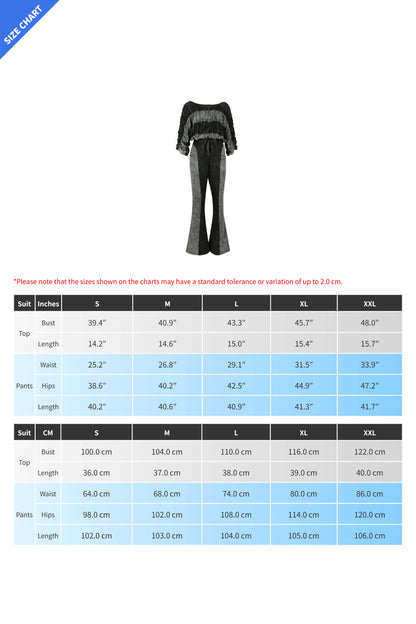 Ruched Crop Top and Lounge Pant Set