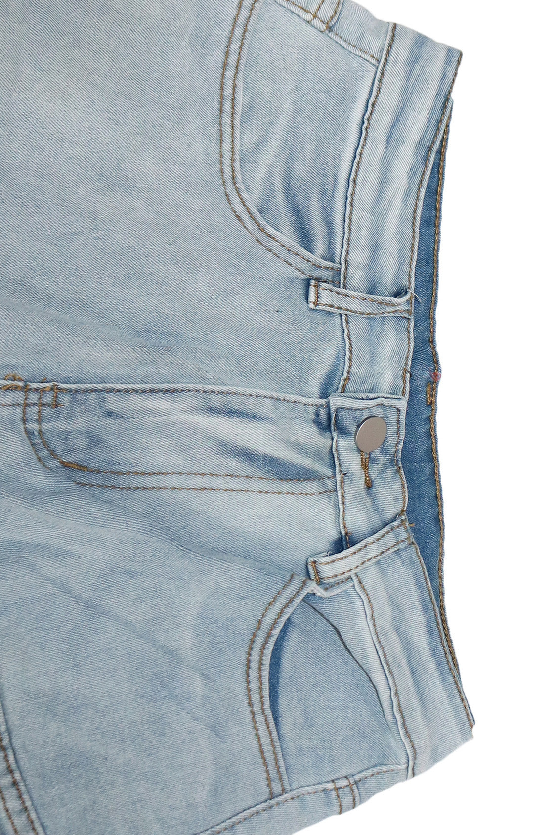 Casual Multi-Pocket Ombre Wide-Leg Jeans