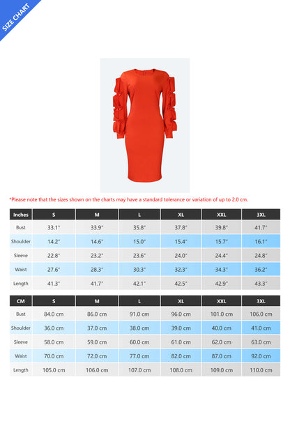 Ruffle Hem Solid Color Bodycon Dress