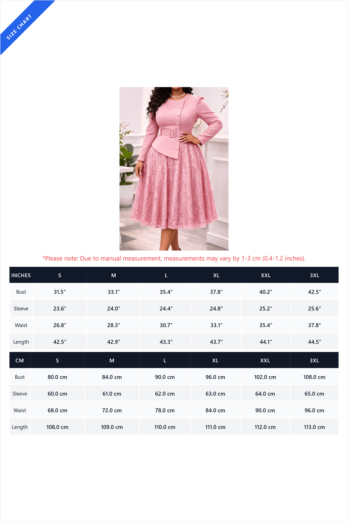 Belted Jacket Lace A Line Midi Dress