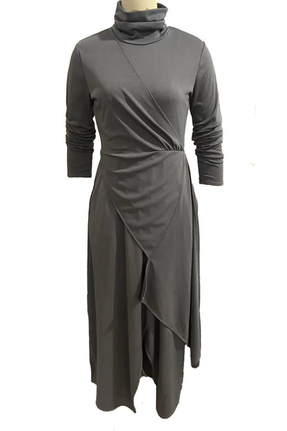 Bohemian Turtleneck Maxi Dress