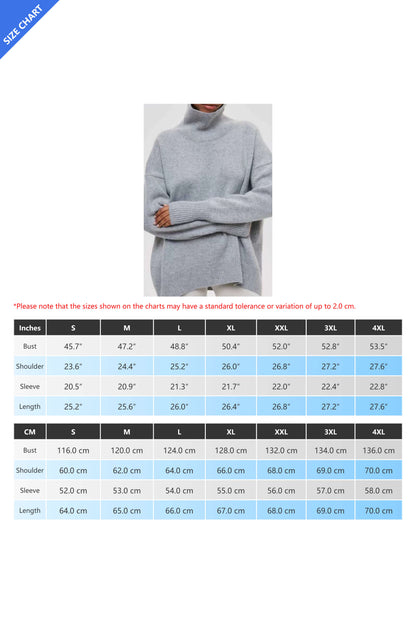 Oversized Knitted Turtleneck Sweater