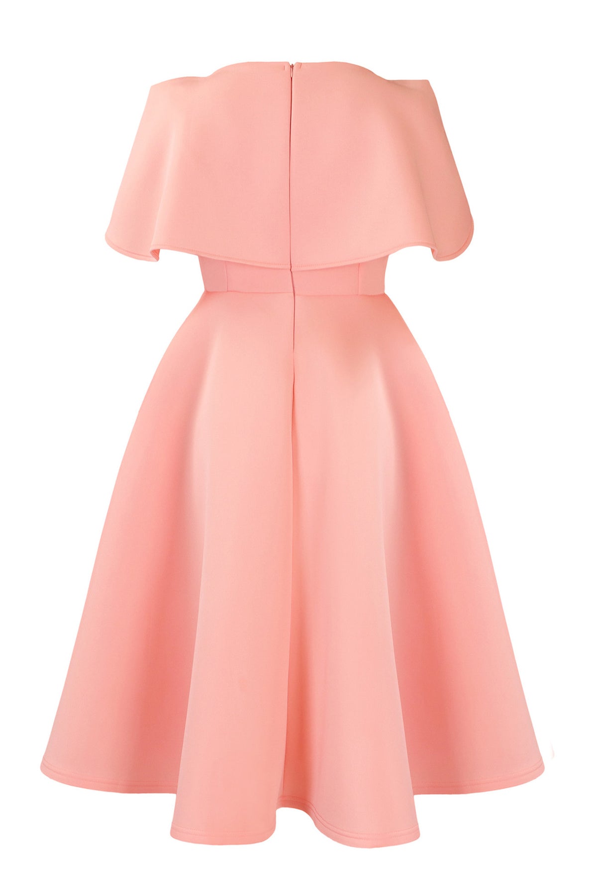 Off-Shoulder Ruffle Fit & Flare Midi Dress