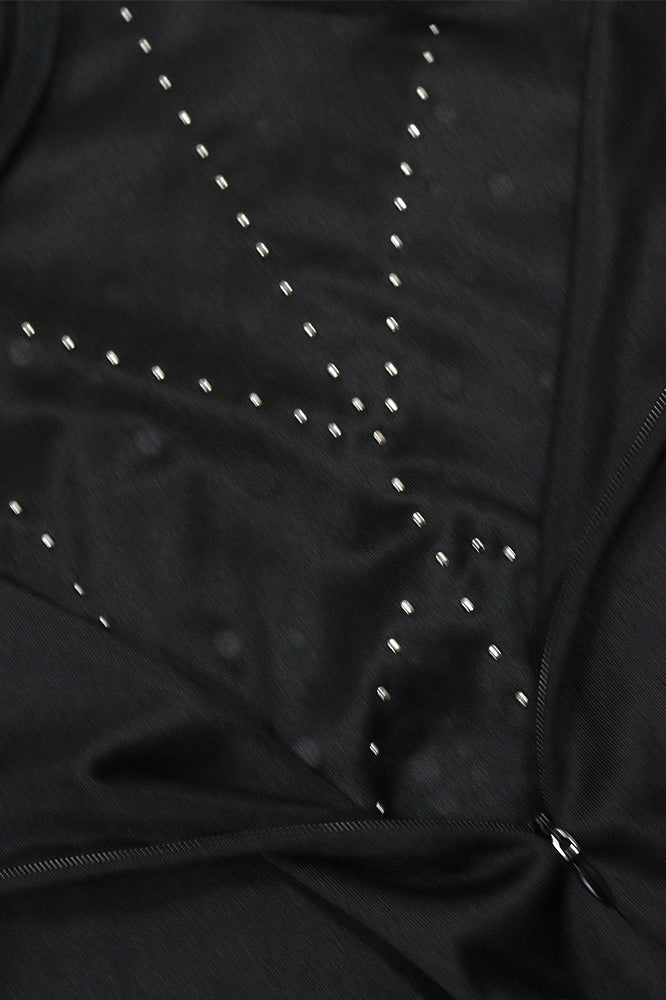 Pearl Embellished Mermaid Midi Dress