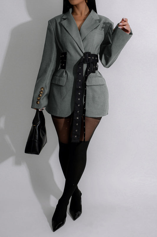 Double Side Belted Blazer