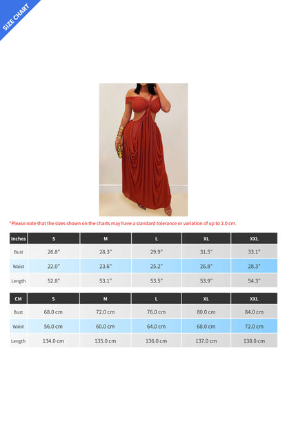 Off-Shoulder Cutout Maxi Dress