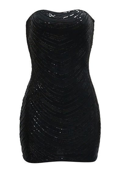Sequin Strapless Bodycon Mini Dress