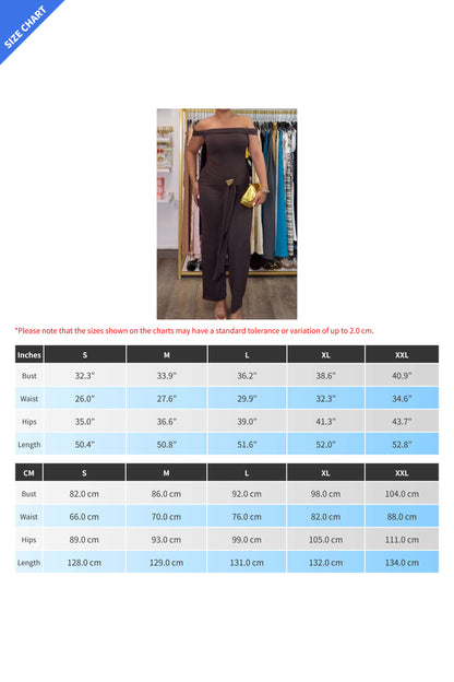 Stretch Off Shoulder Tie Detail Jumpsuit