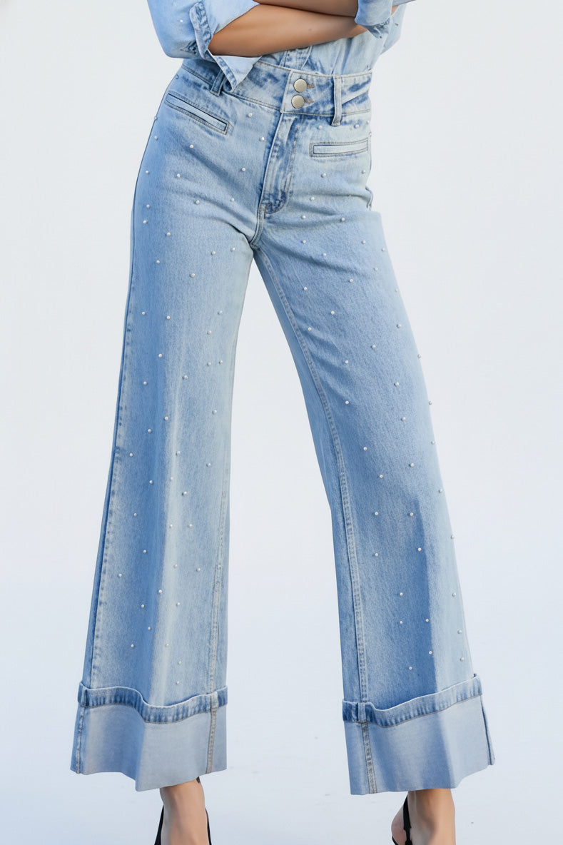 Crystal Stud Jeans