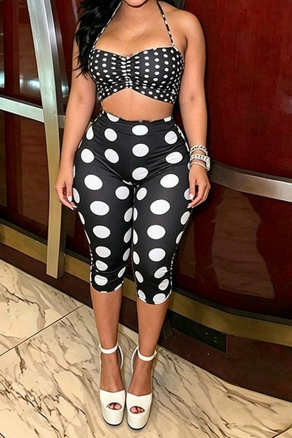 3-Piece Crop Top, Capri & Headband Set