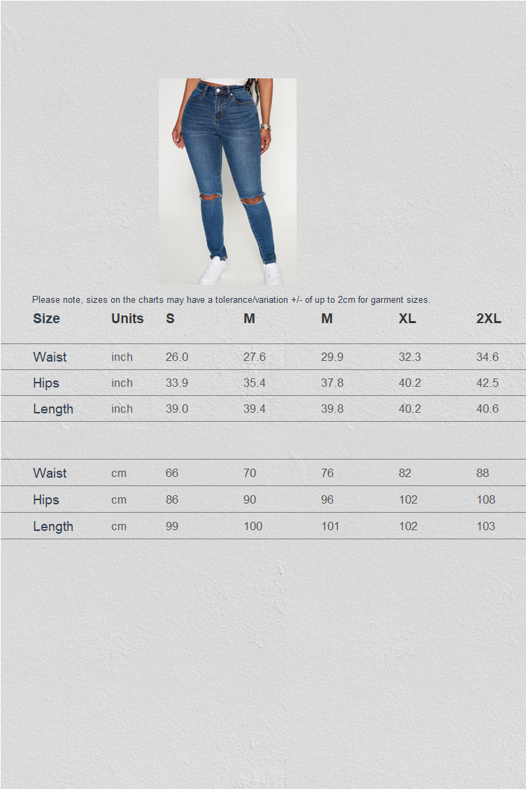 Blue High Waisted Skinny Jeans