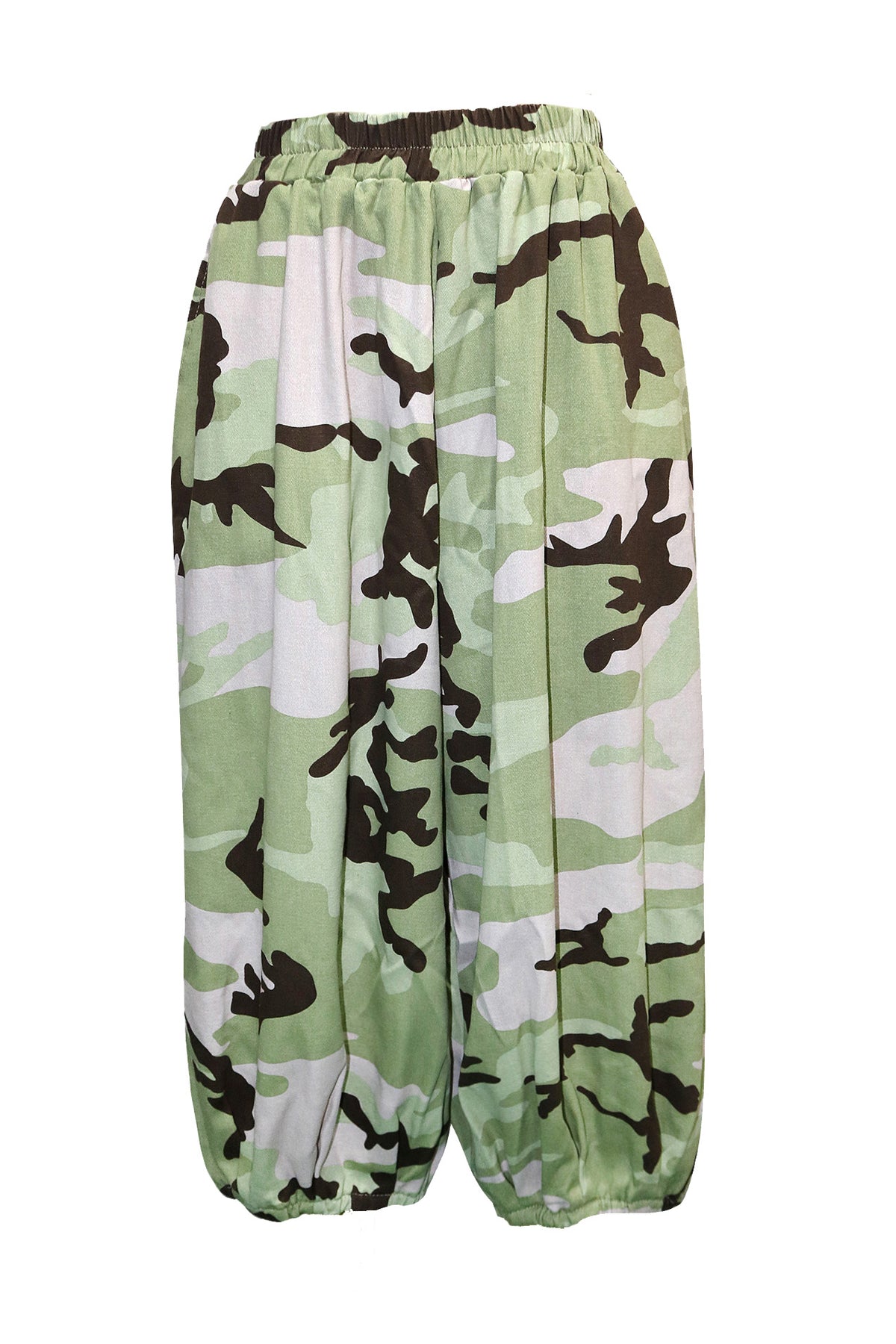 Camo Print High Waist Balloon Pants