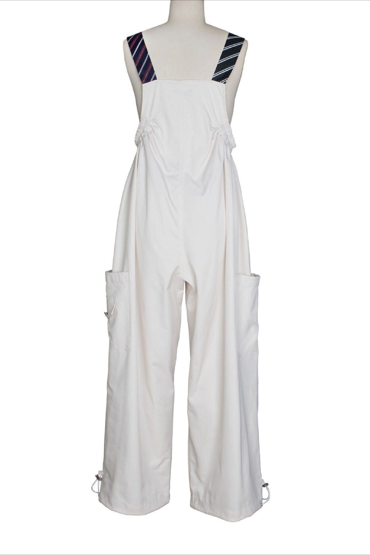 Wide-Leg Cargo Overalls with Buckle Straps
