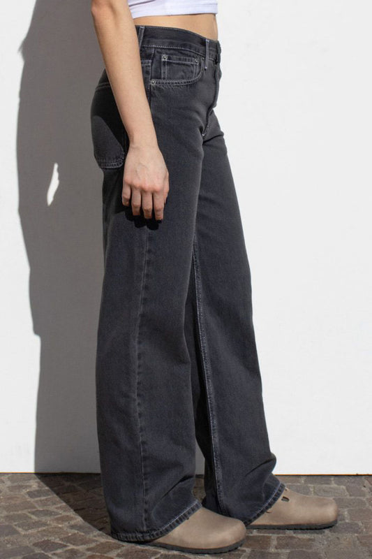 High Waist Loose Wide Leg Denim Jeans