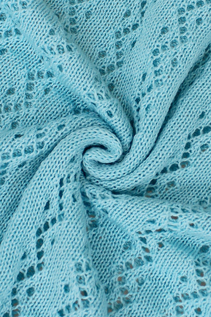Chain-Linked Cutout Halter Crochet Maxi Dress