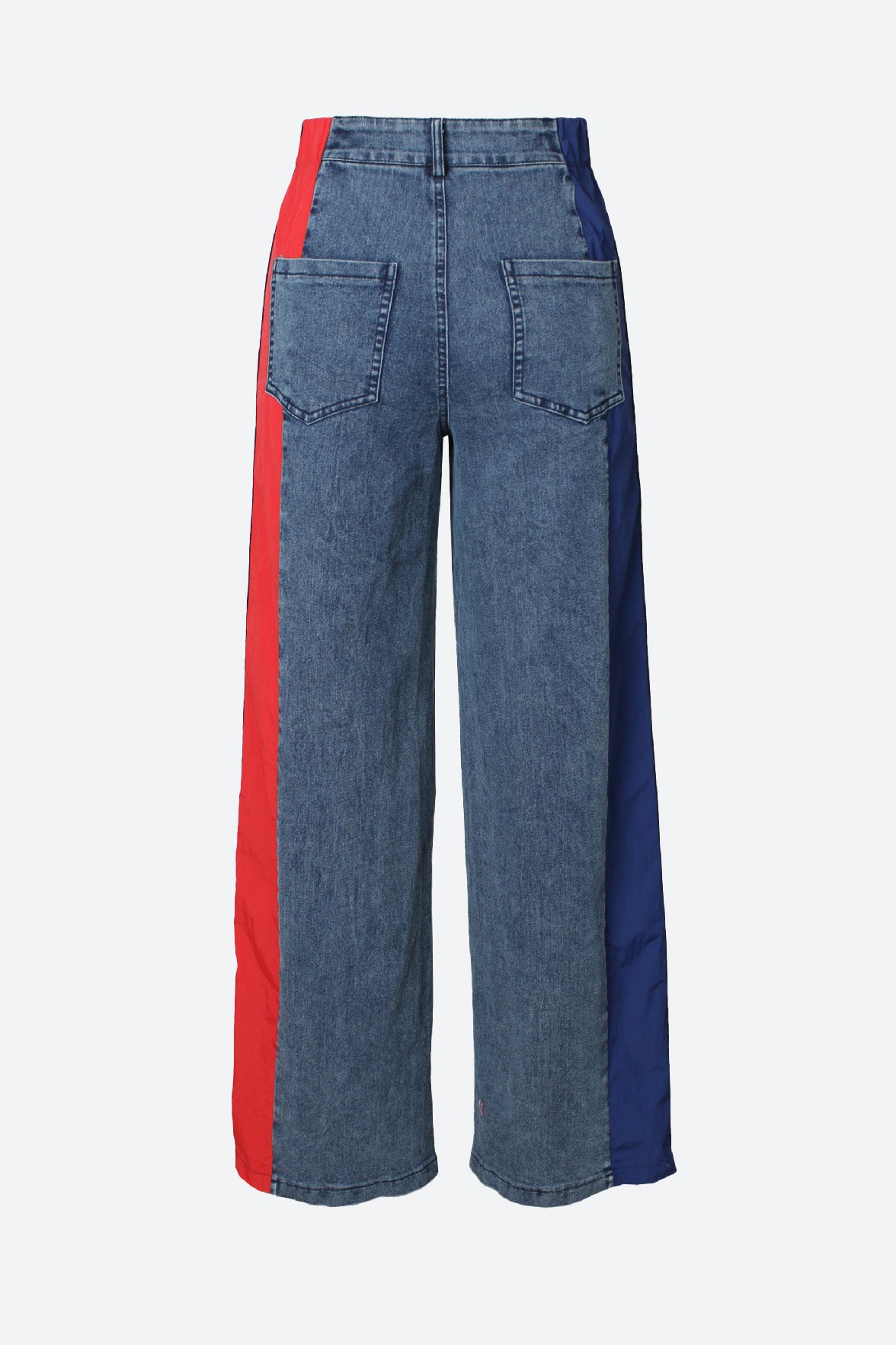 Wide Jeans with Wide Contrast Side Lines