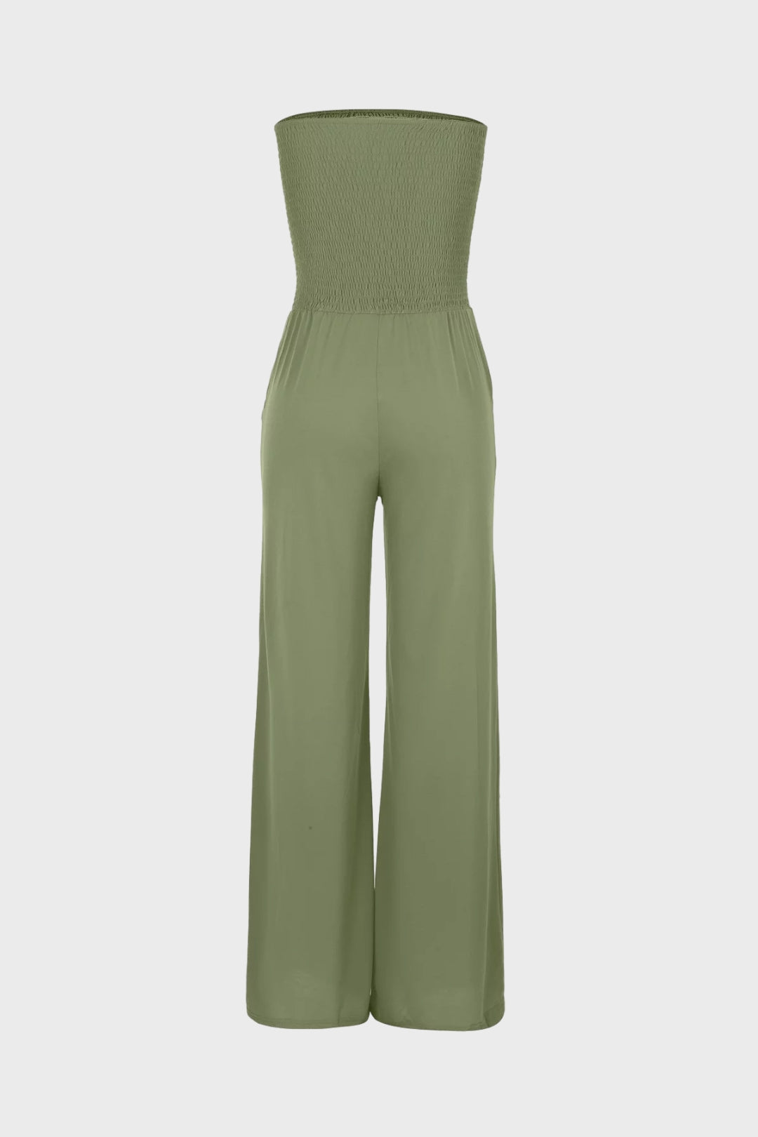 Strapless Smocked Tube Top Jumpsuit