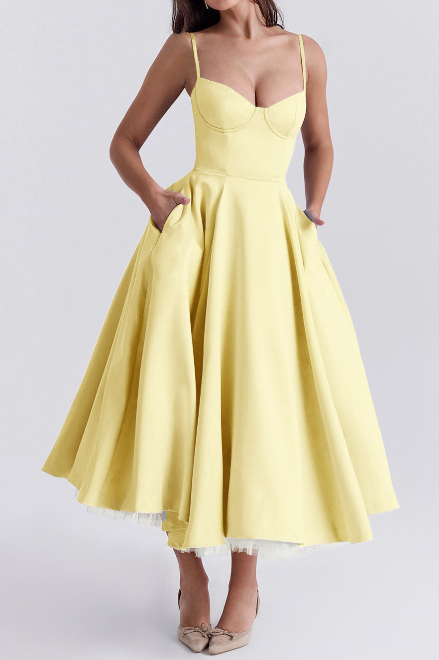 Luxury Spaghetti Strap Princess Dress
