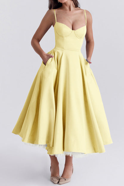 Luxury Spaghetti Strap Princess Dress