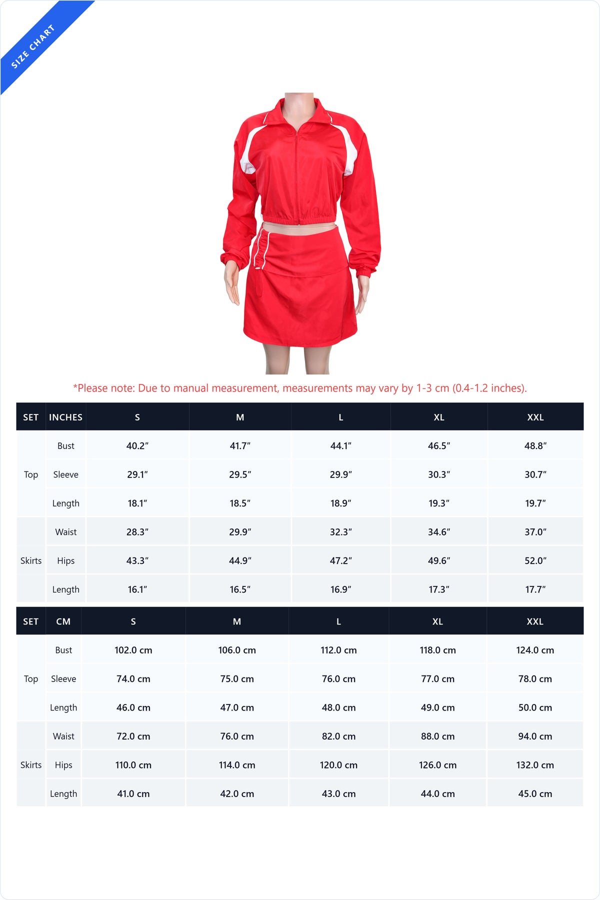Retro Track Jacket & Mini Skirt Set