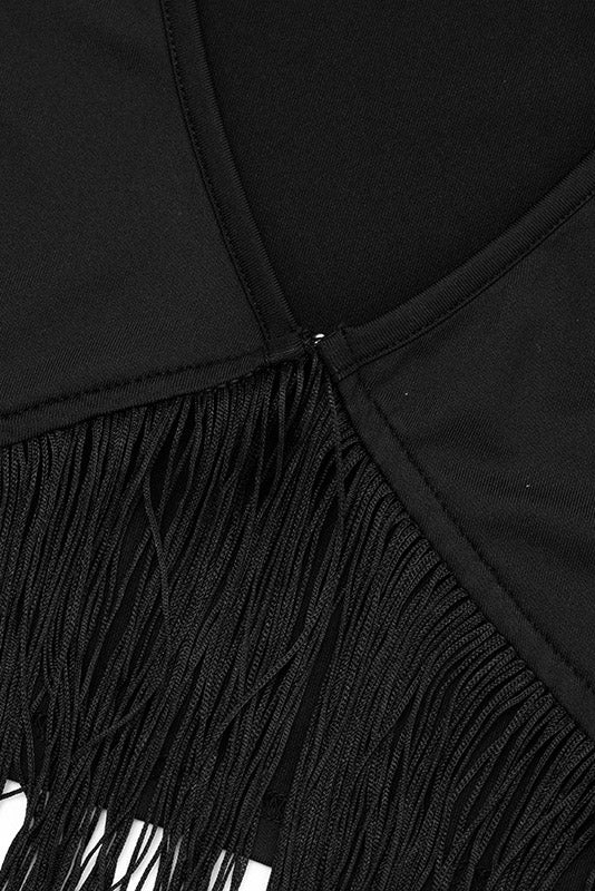 Fringe Crop Top & Stirrup Leggings Set