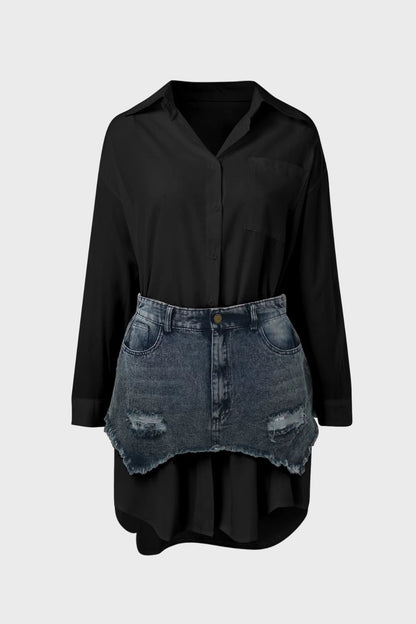 Denim Skirt Set