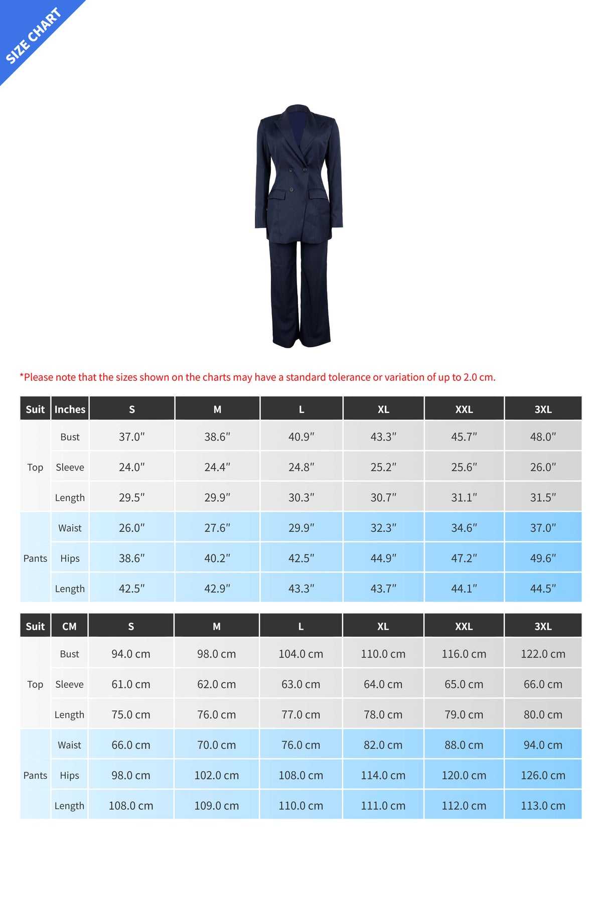 Blazer Lapel Collar & Pants Set