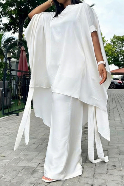 Plus Size Cape & Palazzo Pant Set