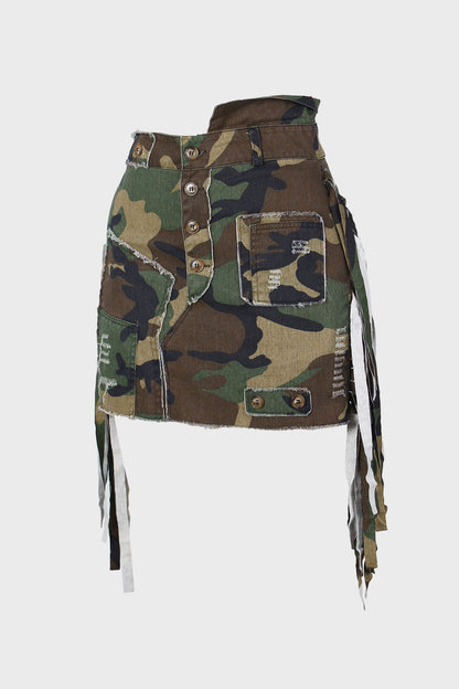 Camouflage Tassel Skirt