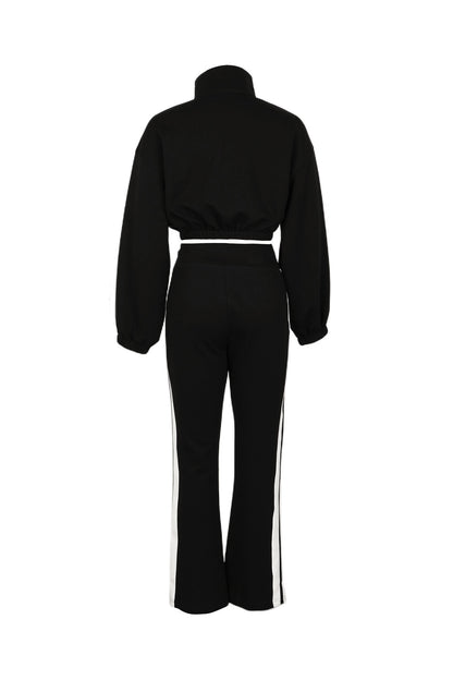 Colorblock Zip Up Jacket and Pants Set
