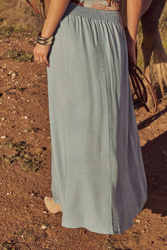 Street Style Straight A-Line Denim Skirt