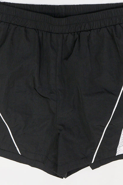 Solid Patchwork Sports Shorts Two-Piece Set