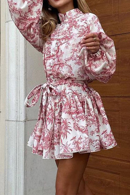 Illustration Print Mini Dress